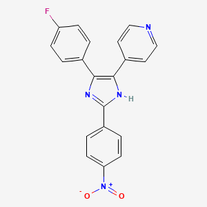 molecular formula C20H13FN4O2 B1684351 PD 169316 CAS No. 152121-53-4