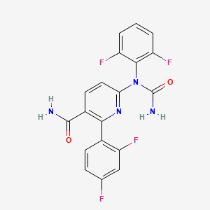 molecular formula C19H12F4N4O2 B1684354 Vx-702 CAS No. 745833-23-2