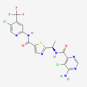 molecular formula C17H12Cl2F3N7O2S B1684358 Tovorafenib CAS No. 1096708-71-2