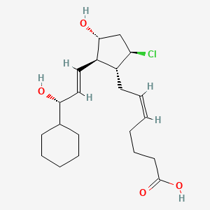 molecular formula C21H33ClO4 B1684392 (Z)-7-[(1R,2R,3R,5R)-5-chloro-2-[(E,3S)-3-cyclohexyl-3-hydroxyprop-1-enyl]-3-hydroxycyclopentyl]hept-5-enoic acid CAS No. 105595-17-3