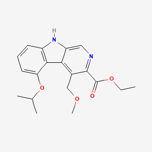 molecular formula C19H22N2O4 B1684402 ethyl 4-(methoxymethyl)-5-propan-2-yloxy-9H-pyrido[3,4-b]indole-3-carboxylate CAS No. 101071-43-6