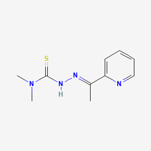 molecular formula C10H14N4S B1684415 1,1-dimethyl-3-[(E)-1-pyridin-2-ylethylideneamino]thiourea CAS No. 71555-14-1