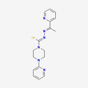 4-(2-Pyridinyl)-N'-(1-(2-pyridinyl)ethylidene)-1-piperazinecarboselenohydrazide