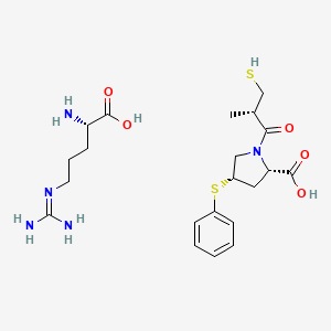 molecular formula C21H33N5O5S2 B1684417 Zofenoprilat arginine CAS No. 81872-09-5