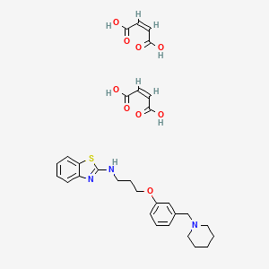 molecular formula C26H31N3O5S B1684420 (Z)-but-2-enedioic acid;N-[3-[3-(piperidin-1-ylmethyl)phenoxy]propyl]-1,3-benzothiazol-2-amine CAS No. 104076-39-3