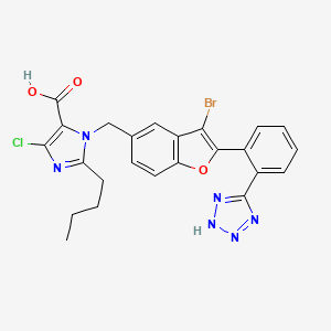 molecular formula C24H20BrClN6O3 B1684421 Zolasartan CAS No. 145781-32-4