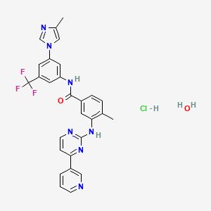 molecular formula C28H25ClF3N7O2 B1684430 Nilotinib Hydrochloride Monohydrate CAS No. 923288-90-8