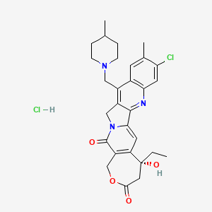molecular formula C29H33Cl2N3O4 B1684451 Elomotecan hydrochloride CAS No. 220997-99-9