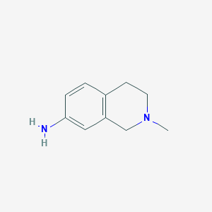 molecular formula C10H14N2 B168446 2-甲基-1,2,3,4-四氢异喹啉-7-胺 CAS No. 14097-40-6