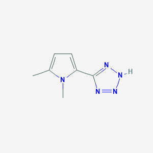molecular formula C7H9N5 B168447 5-(1,5-二甲基-1H-吡咯-2-基)-2H-四唑 CAS No. 158773-71-8