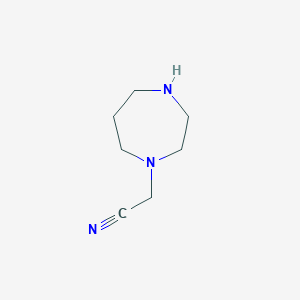 molecular formula C7H13N3 B168449 2-(1,4-Diazepan-1-YL)acetonitrile CAS No. 157341-35-0