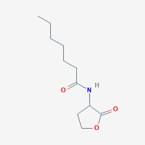 molecular formula C11H19NO3 B016845 N-庚酰基-DL-高丝氨酸内酯 CAS No. 106983-26-0