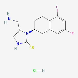 molecular formula C14H16ClF2N3S B1684506 Nepicastat hydrochloride CAS No. 170151-24-3