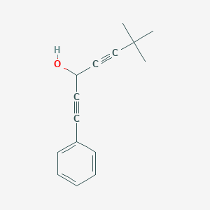 molecular formula C15H16O B168451 1-(1,1-Dimethylethyl)-5-phenyl-1,4-pentadiyn-3-ol CAS No. 162467-52-9