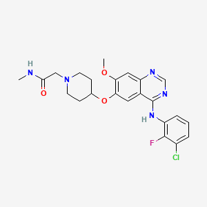 molecular formula C23H25ClFN5O3 B1684515 Sapitinib CAS No. 848942-61-0