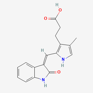 molecular formula C17H16N2O3 B1684518 SU 5402 (GMP) CAS No. 215543-92-3