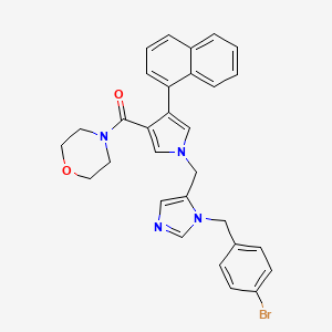 (1-((1-(4-Bromobenzyl)-1H-imidazol-5-yl)methyl)-4-(naphthalen-1-yl)-1H-pyrrol-3-yl)(morpholino)methanone