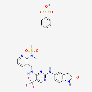 molecular formula C27H26F3N7O6S2 B1684525 PF-562271 besylate CAS No. 939791-38-5