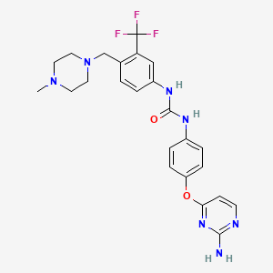 molecular formula C24H26F3N7O2 B1684544 K03861 