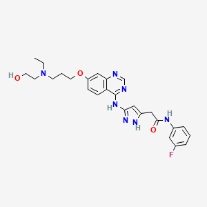 molecular formula C26H30FN7O3 B1684545 Azd-1152hqpa CAS No. 722544-51-6