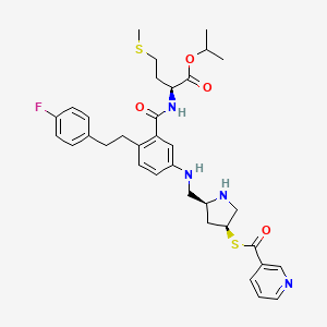 molecular formula C34H41FN4O4S2 B1684556 Unii-F99W9H5wue CAS No. 345915-10-8
