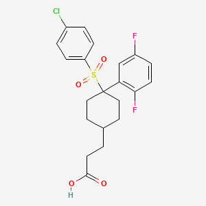 molecular formula C21H21ClF2O4S B1684586 MK-0752 CAS No. 471905-41-6