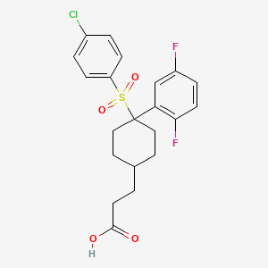 molecular formula C21H21ClF2O4S B1684586 MK0752 CAS No. 471905-41-6