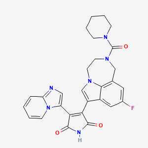 molecular formula C28H25FN6O3 B1684592 LY2090314 CAS No. 603288-22-8