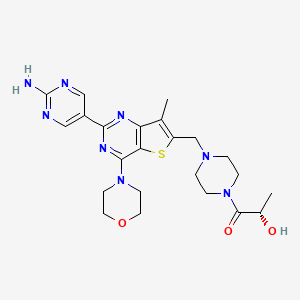 molecular formula C23H30N8O3S B1684593 Apitolisib CAS No. 1032754-93-0