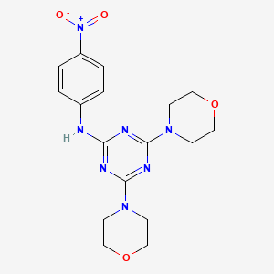 4,6-dimorpholino-N-(4-nitrophenyl)-1,3,5-triazin-2-amine