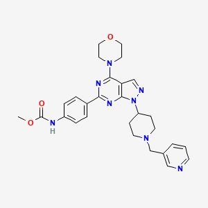 methyl (4-(4-morpholino-1-(1-(pyridin-3-ylmethyl)piperidin-4-yl)-1H-pyrazolo[3,4-d]pyrimidin-6-yl)phenyl)carbamate