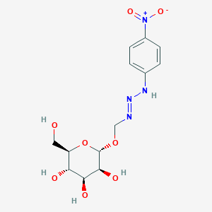 molecular formula C13H18N4O8 B016846 Mannopyranosylmethyl-4-nitrophenyltriazene CAS No. 101396-17-2