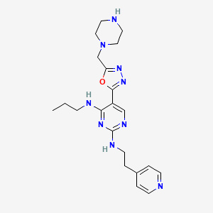 molecular formula C21H29N9O B1684602 FI-700 CAS No. 866883-79-6
