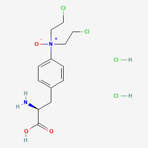 molecular formula C13H19Cl3N2O3 B1684621 4-[(2S)-2-amino-2-carboxyethyl]-N,N-bis(2-chloroethyl)benzeneamine oxide;hydrochloride CAS No. 685898-44-6