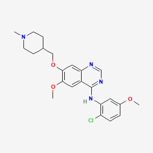 molecular formula C23H27ClN4O3 B1684639 AZM475271 CAS No. 476159-98-5