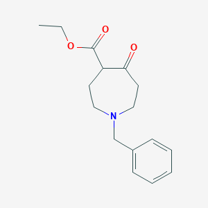 molecular formula C16H21NO3 B168465 Ethyl 1-benzyl-5-oxoazepane-4-carboxylate CAS No. 19673-12-2