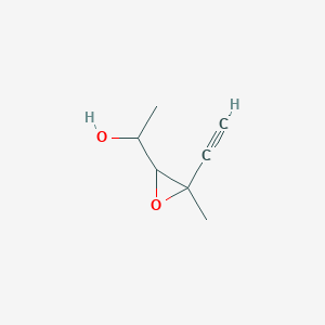 molecular formula C7H10O2 B168476 1-(3-Ethynyl-3-methyloxiran-2-yl)ethanol CAS No. 197307-16-7