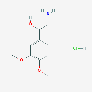 molecular formula C10H16ClNO3 B168484 2-Amino-1-(3,4-dimethoxyphenyl)ethan-1-ol hydrochloride CAS No. 15471-89-3