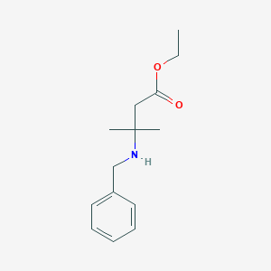 molecular formula C14H21NO2 B168490 Ethyl 3-(benzylamino)-3-methylbutanoate CAS No. 17945-54-9