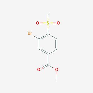 molecular formula C9H9BrO4S B168501 甲基3-溴-4-(甲磺基)苯甲酸酯 CAS No. 182003-84-5