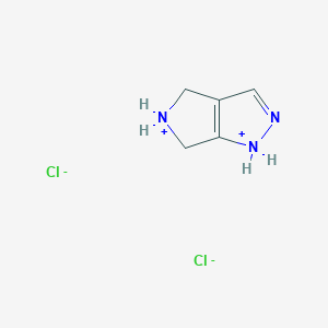 molecular formula C5H9Cl2N3 B168509 1,4,5,6-Tetrahydropyrrolo[3,4-c]pyrazole dihydrochloride CAS No. 157327-47-4