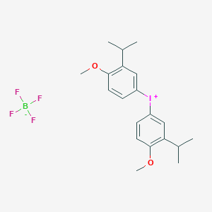 molecular formula C20H26BF4IO2 B168514 Bis(3-isopropyl-4-methoxyphenyl)iodonium tetrafluoroborate CAS No. 156740-76-0