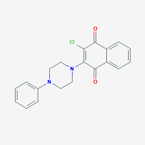 molecular formula C20H17ClN2O2 B168533 2-Chloro-3-(4-phenyl-1-piperazinyl)naphthoquinone CAS No. 135127-46-7
