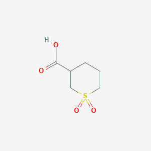 molecular formula C6H10O4S B168537 1,1-dioxothiane-3-carboxylic acid CAS No. 167011-35-0