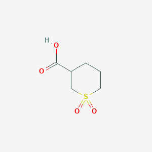 molecular formula C6H10O4S B168537 Tetrahydro-2H-thiopyran-3-carboxylic acid 1,1-dioxide CAS No. 167011-35-0