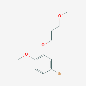 molecular formula C11H15BrO3 B168550 4-Bromo-1-methoxy-2-(3-methoxypropoxy)benzene CAS No. 173336-76-0