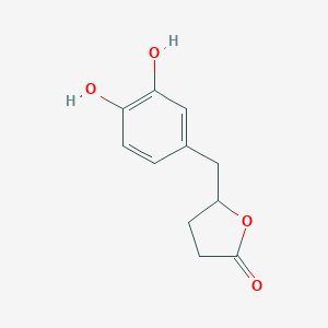 molecular formula C11H12O4 B016858 5-[(3,4-Dihydroxyphenyl)methyl]oxolan-2-one CAS No. 21618-92-8