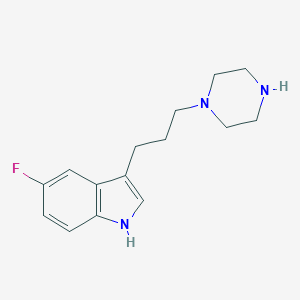 molecular formula C15H20FN3 B168582 5-Fluoro-3-(3-(piperazin-1-yl)propyl)-1H-indole CAS No. 163860-25-1