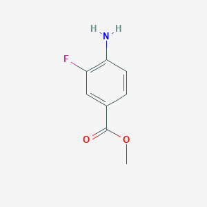 molecular formula C8H8FNO2 B168591 Methyl 4-amino-3-fluorobenzoate CAS No. 185629-32-7