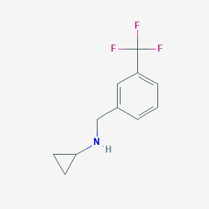 molecular formula C11H12F3N B168596 环丙基-(3-三氟甲基-苄基)-胺 CAS No. 16065-24-0